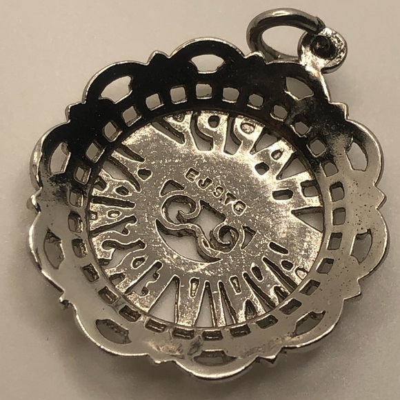 STERLING Silver Happy Anniversary Charm / Pendant - Vintage - Picture 2 of 3